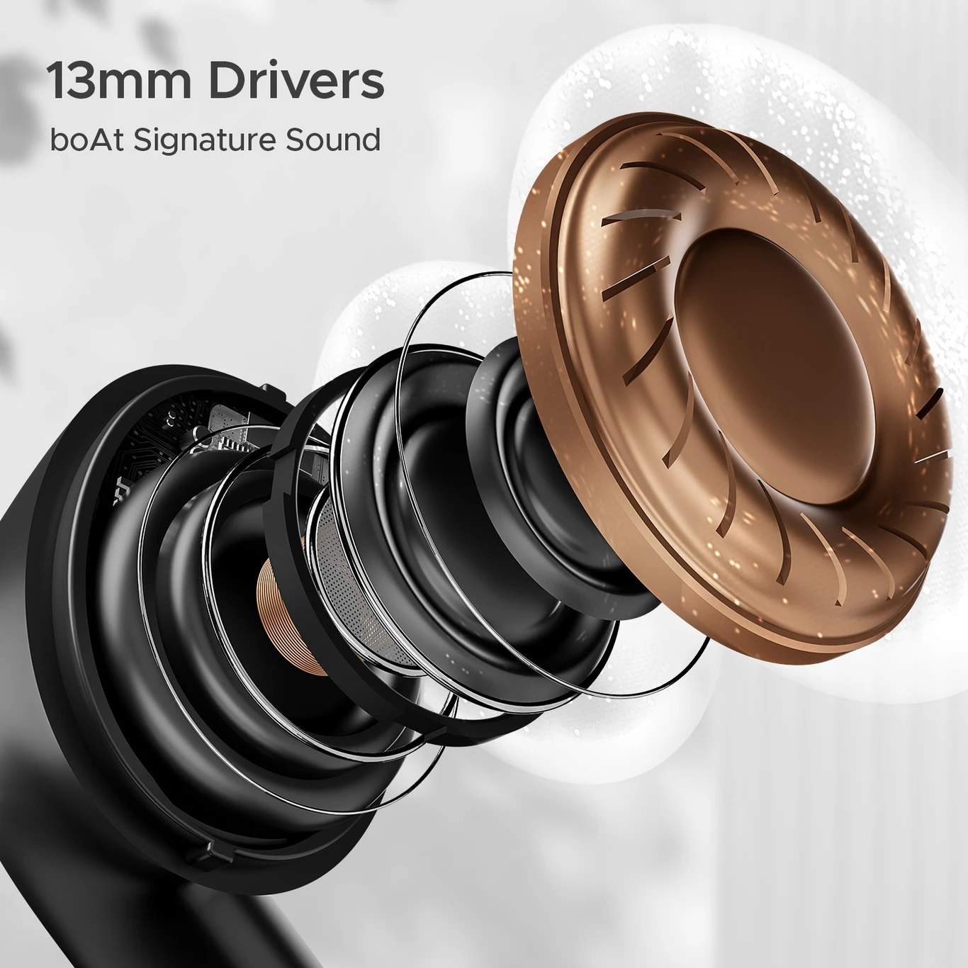 boAt Airdopes 161, Adv 4Mic ENx, 50H Battery,Fast Charge,13mm Driver, Metallic Finish Bluetooth Headset (Carbon Black, True Wireless)